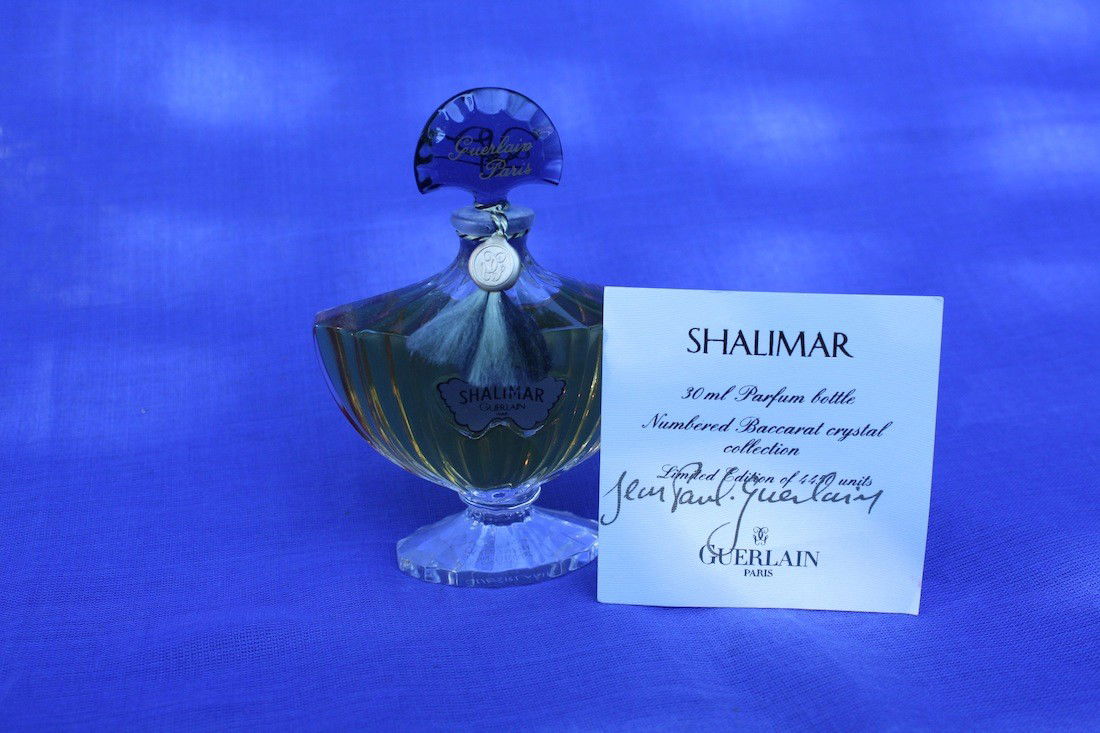 Guerlain 'Shalimar' 30ml Baccarat bottle, sealed: with box & papers. 3275/4450.