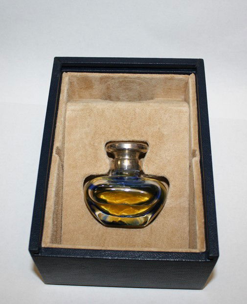 Carlo Moretti signed & numbered Bvlgari perfume: bottle 89/100. 20ml. Sterling silver cap & funnel. Includes box. No papers.