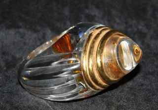 Boucheron perfume in Baccarat ring (sealed): numbered 514/1000 Limited Edition 1998. Has Box & papers. 3/4"h x 3 3/4"d x 3 1/4"w