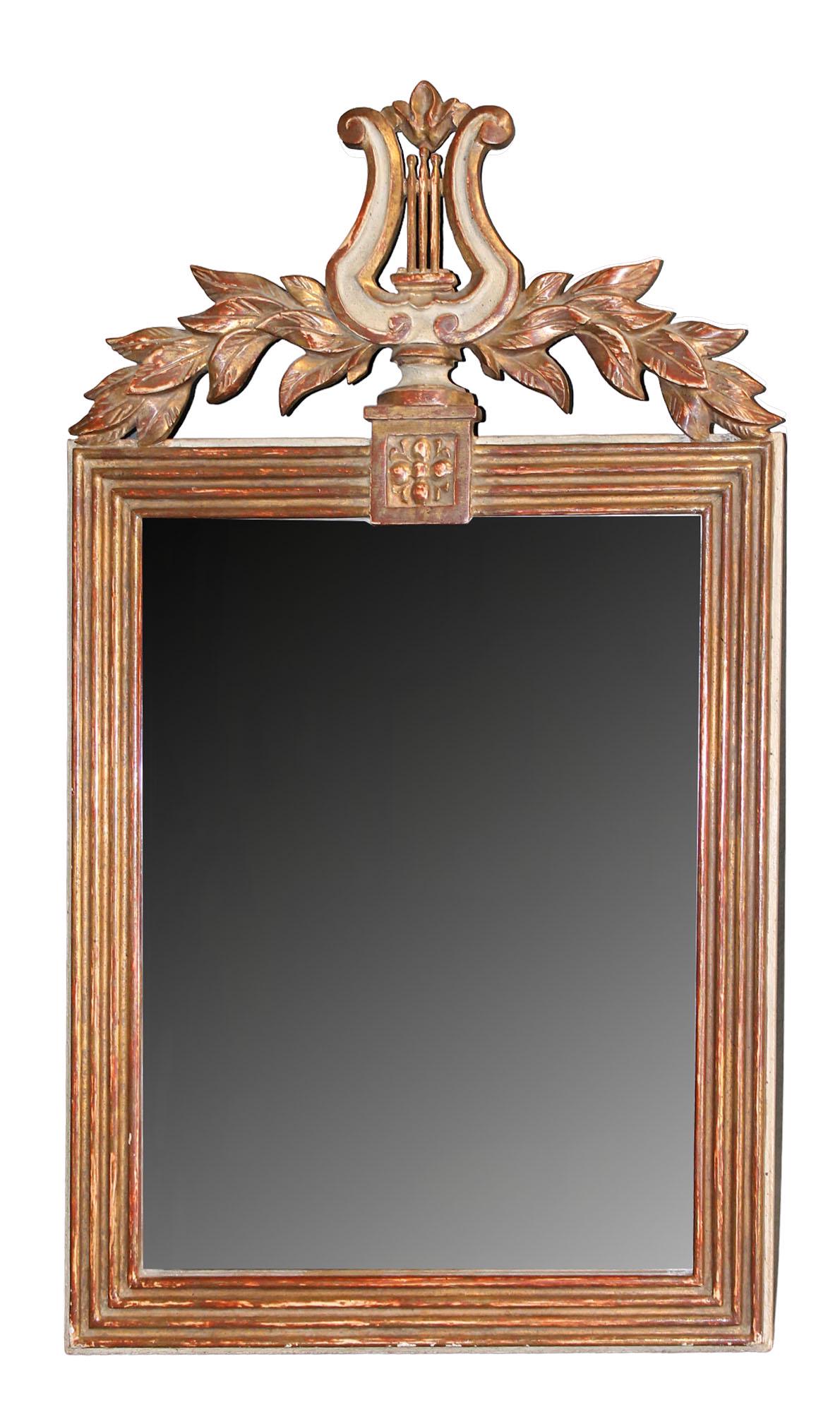 French Empire style mirror with harp and laurel leaves (1 of 11)