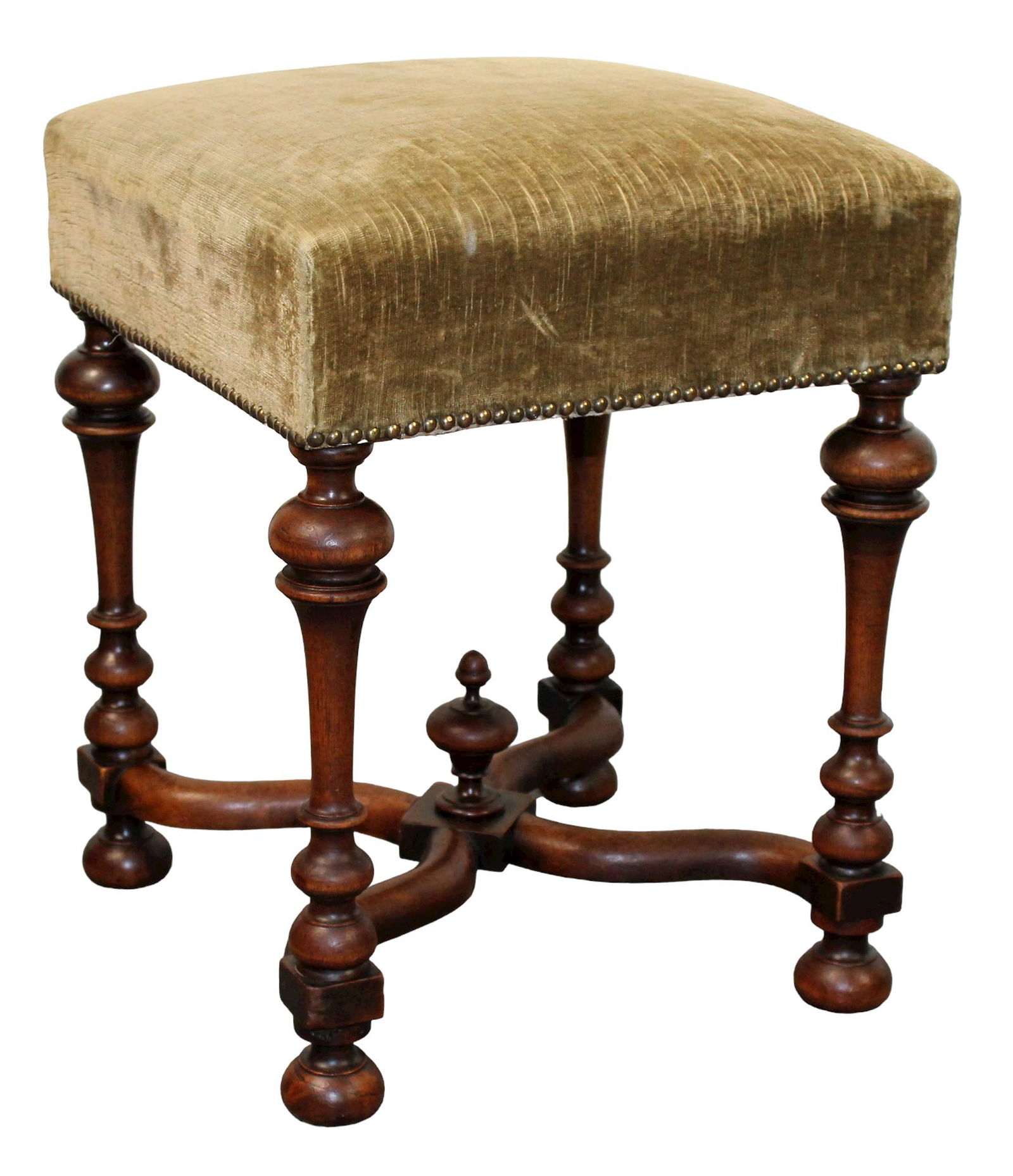 French Louis XIV style stool in walnut (1 of 11)