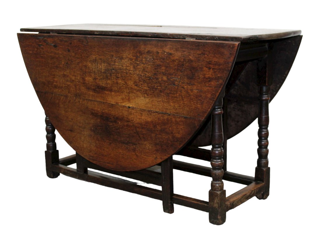 English oak gateleg drop leaf table (1 of 9)