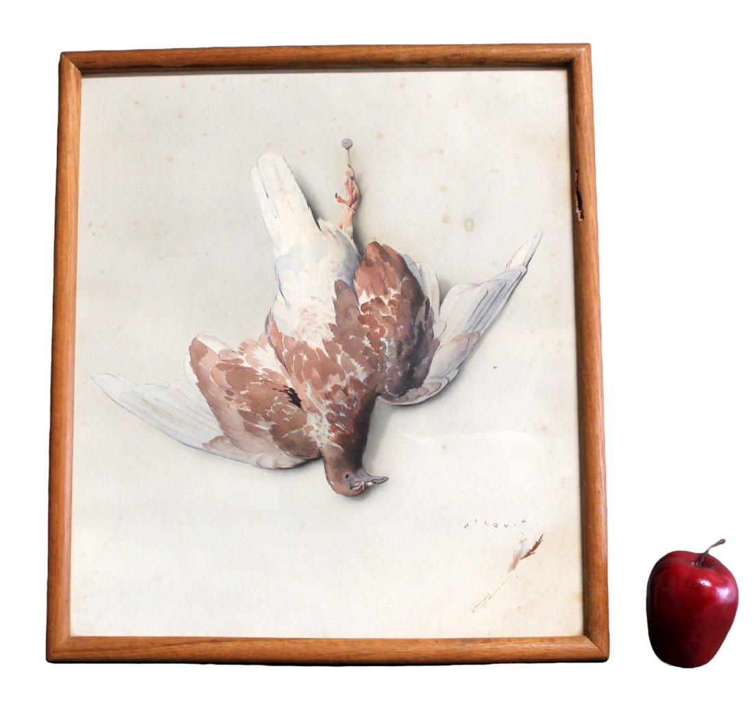 Andre Wilquin watercolor painting on paper of a pheasant (1 of 11)