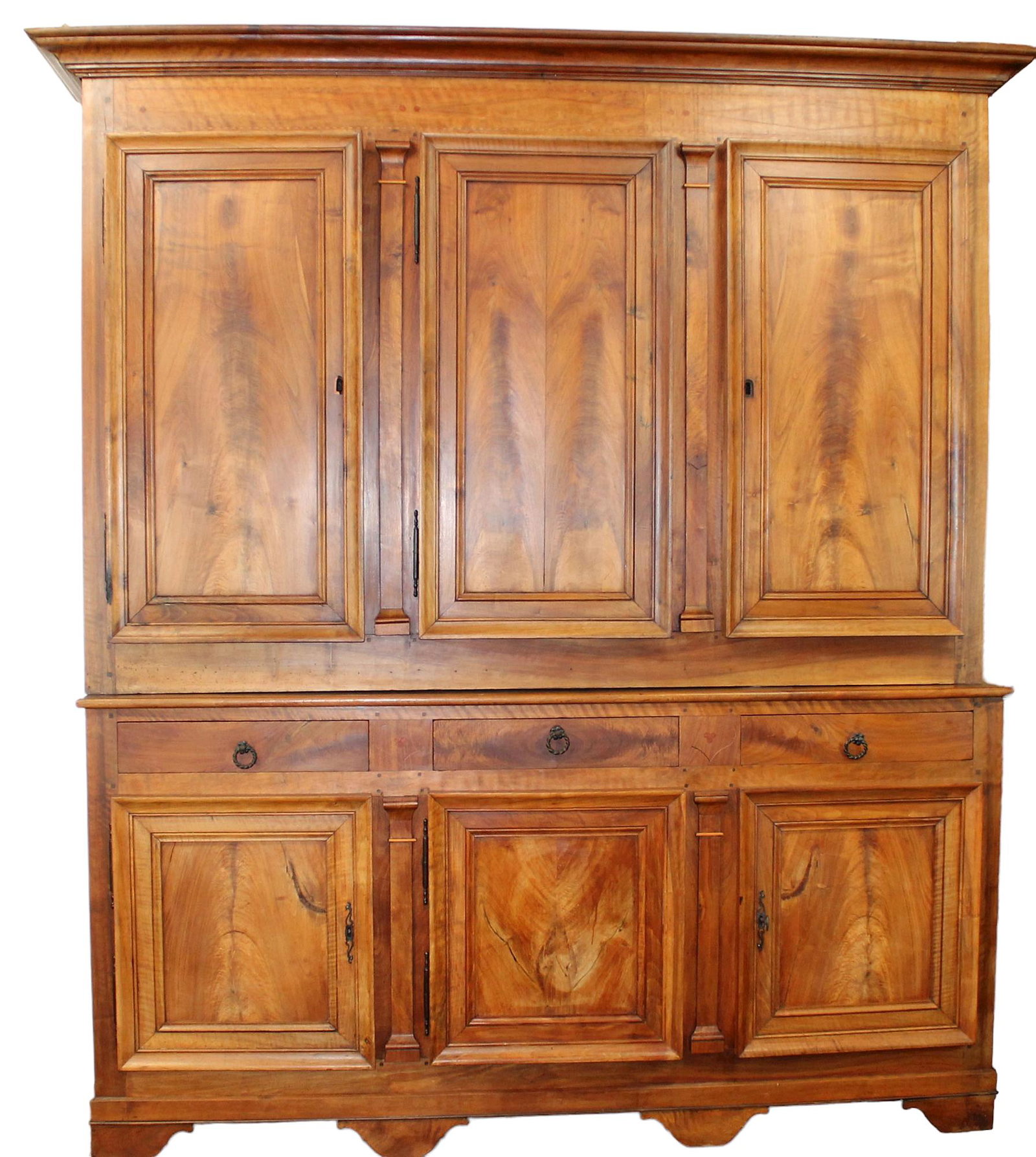 French Louis Philippe 6 door bookcase in walnut (1 of 5)