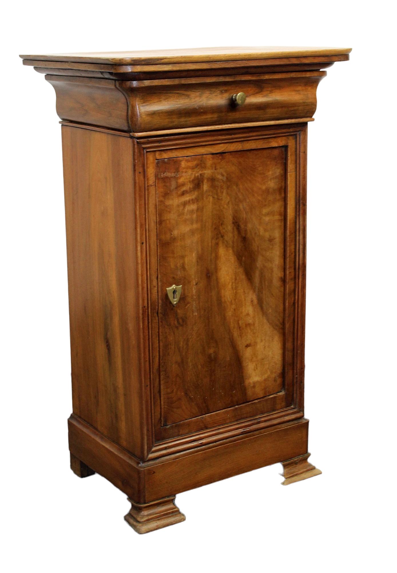 French Louis Philippe nightstand in walnut (1 of 7)