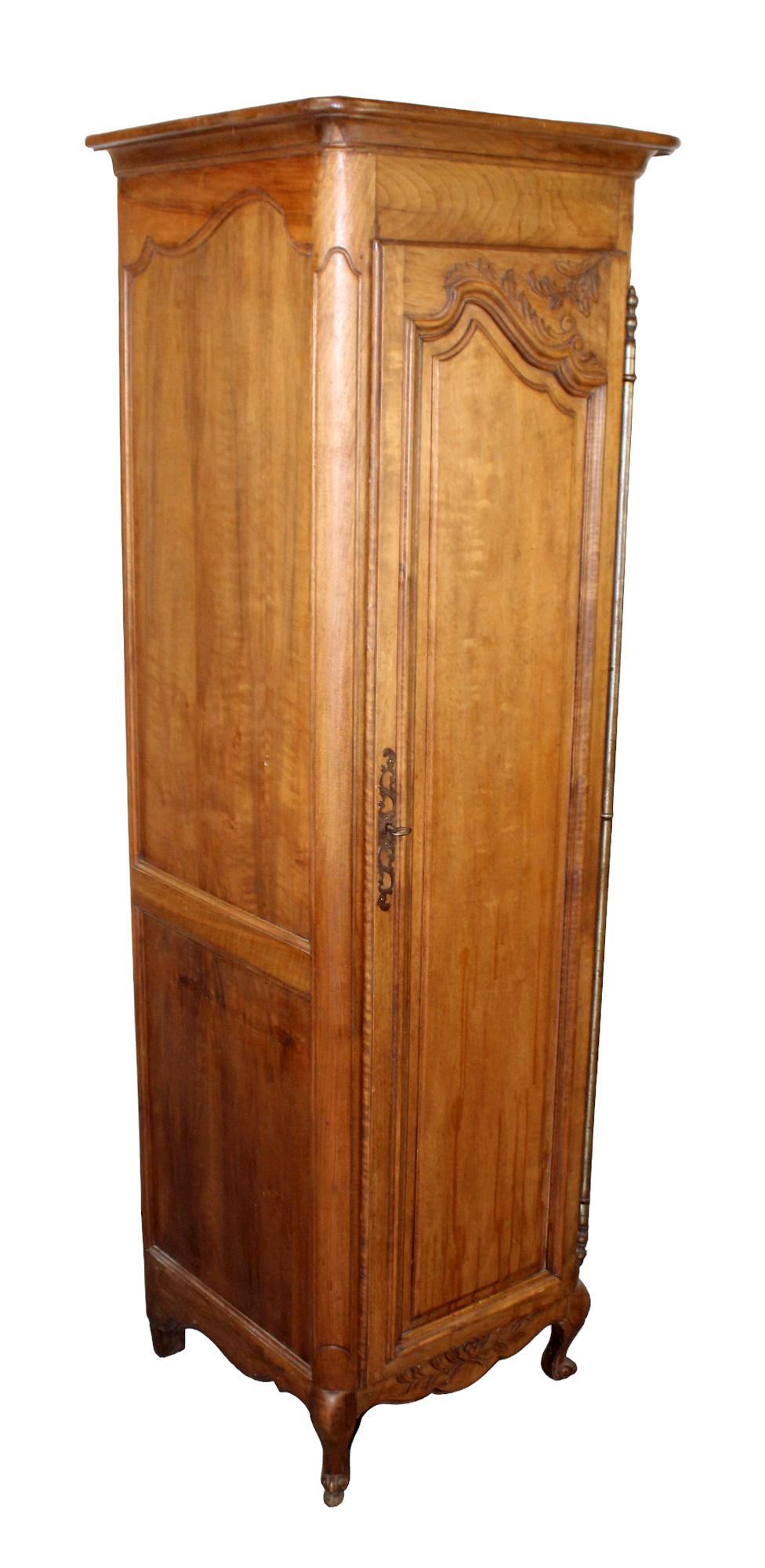 French Provincial carved walnut bonnetiere (1 of 10)