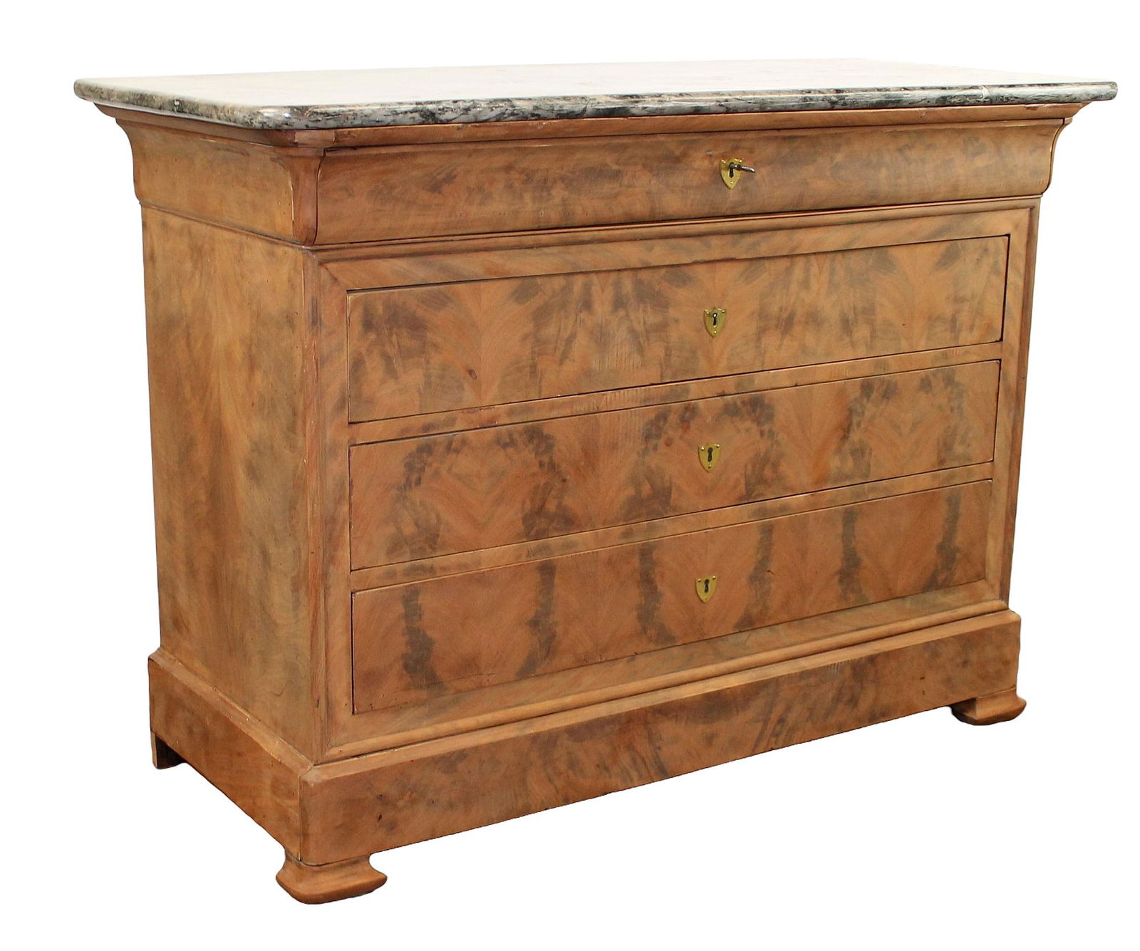 French Louis Philippe commode in bleached burled walnut (1 of 9)