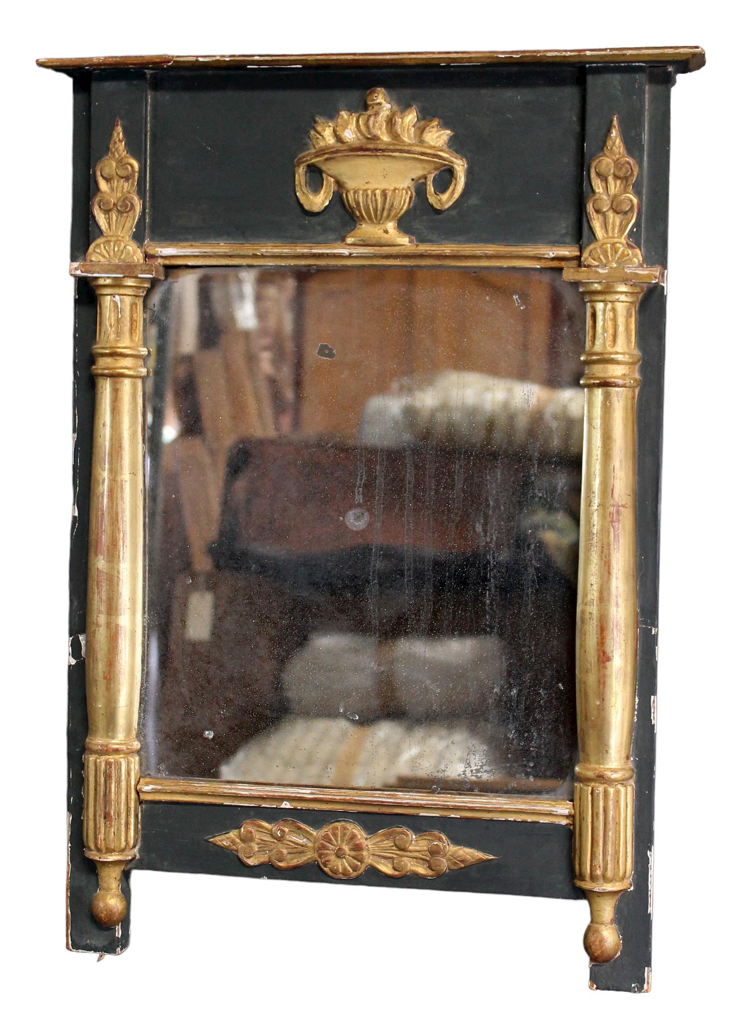 French Empire mirror with gilt focal urn (1 of 8)
