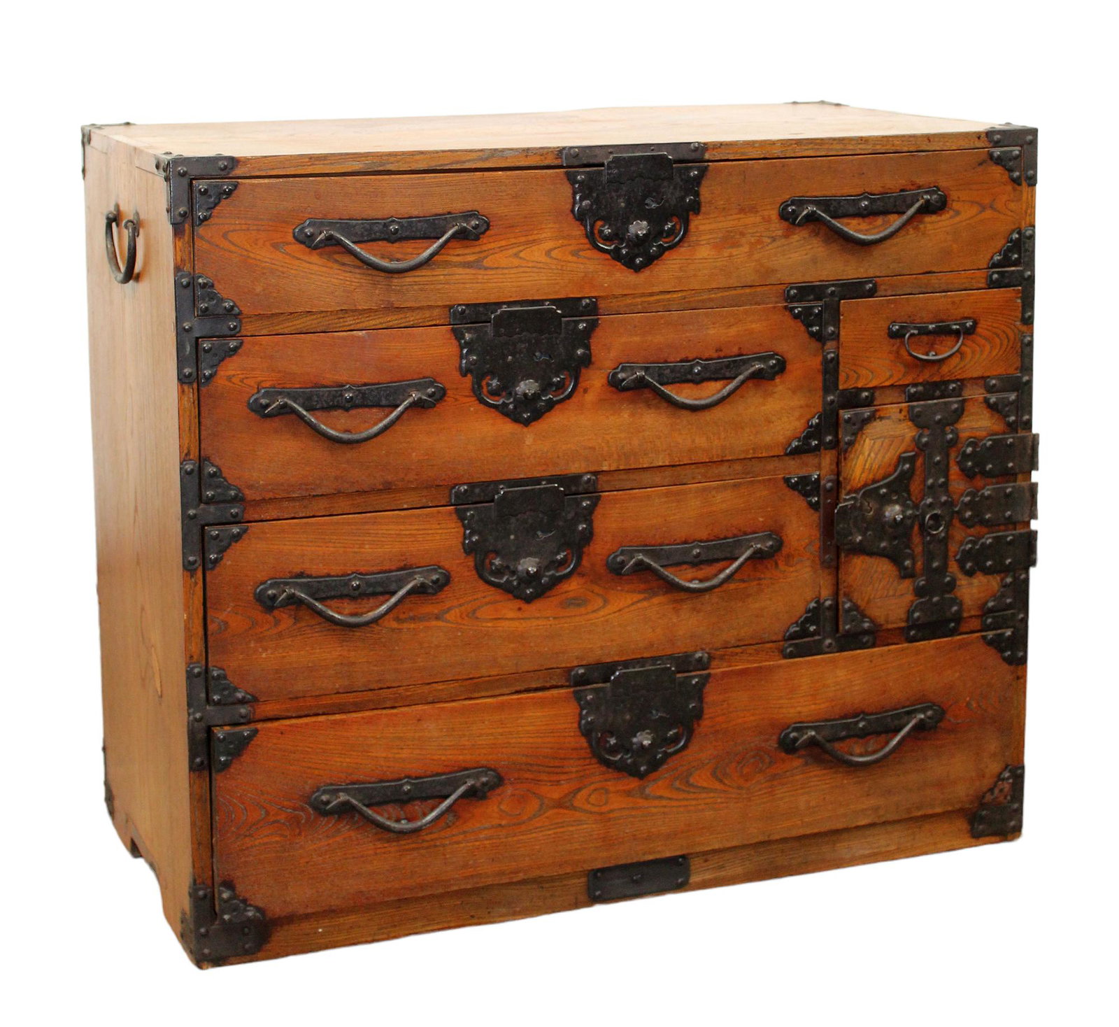 Japanese Tansu storage chest with iron hardware (1 of 5)