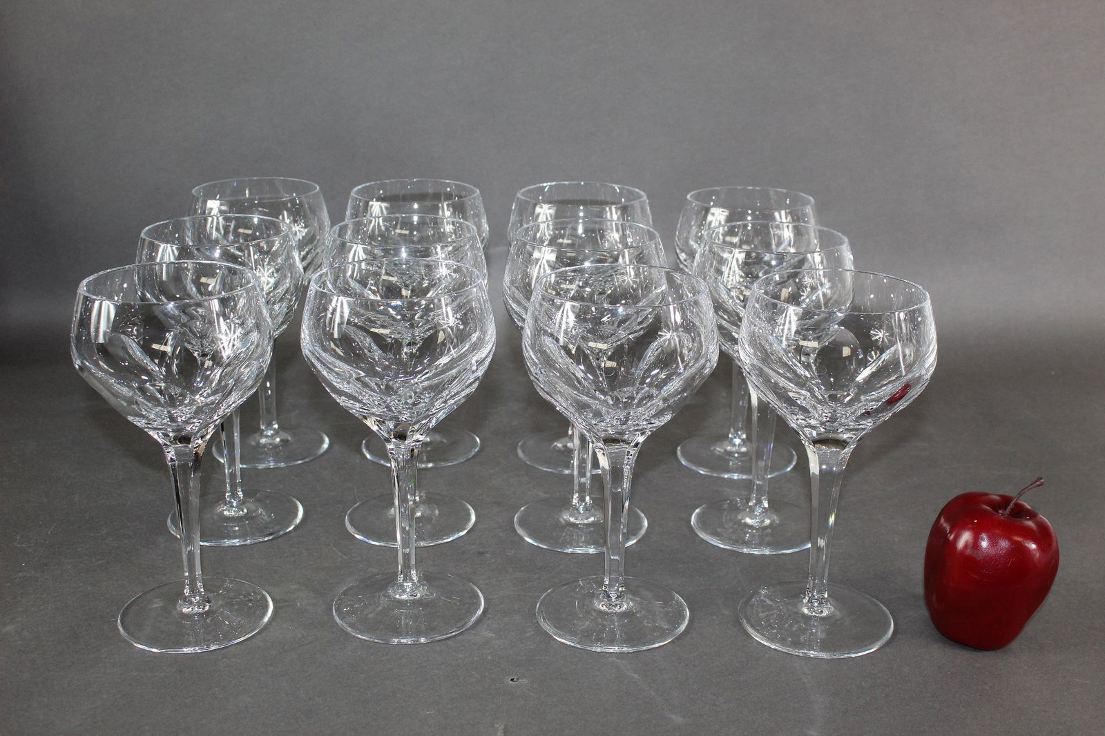 Lot of 12 William Yeoward crystal goblets: Lot of 12 William Yeoward crystal goblets 9"h x 4 1/2"diam