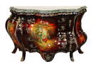 Louis XV style painted bombe commode