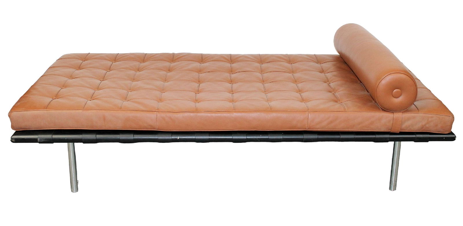 Barcelona style day bed (c 1985) designed by Mies Van Der Rohr (#0312 ...