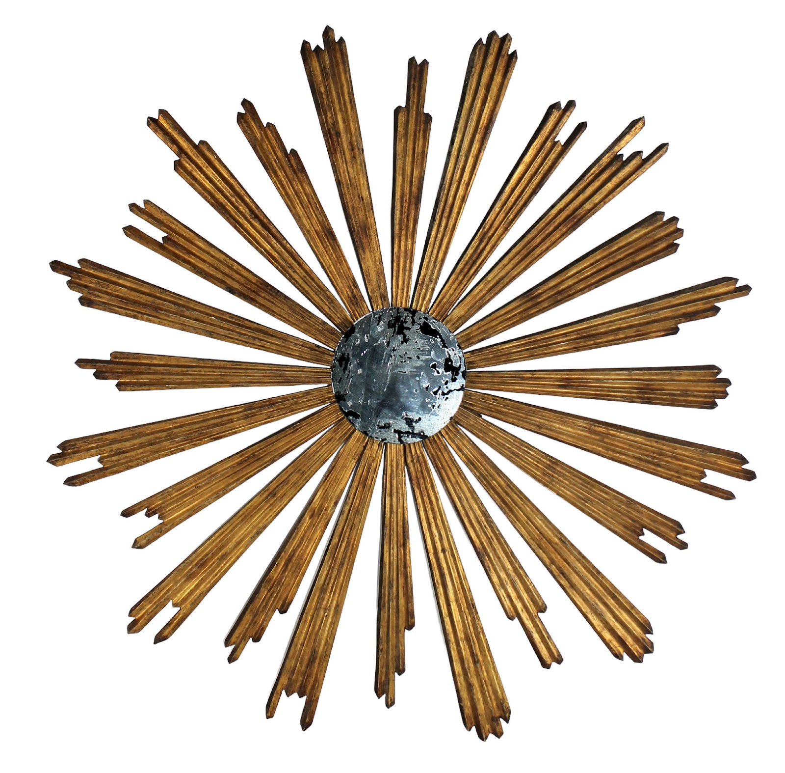 French mid century giltwood sunburst mirror (1 of 9)