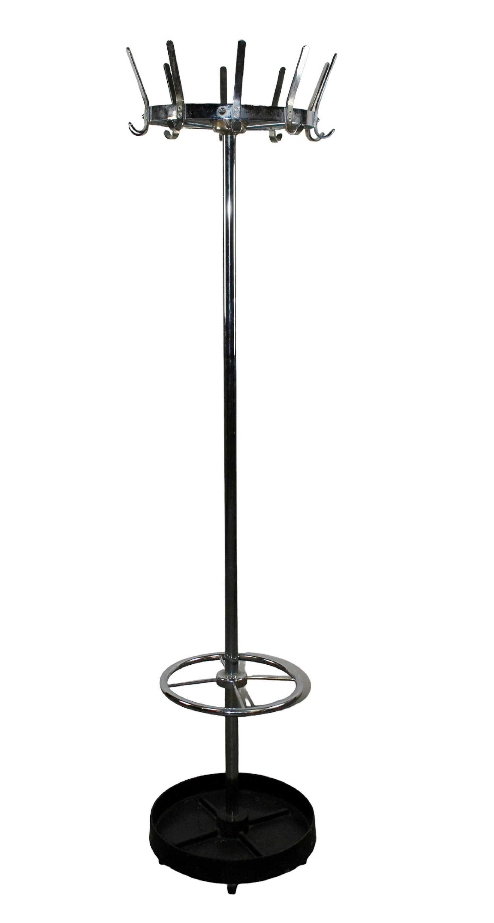 French Industrial mid century stainless steel coat rack (1 of 7)