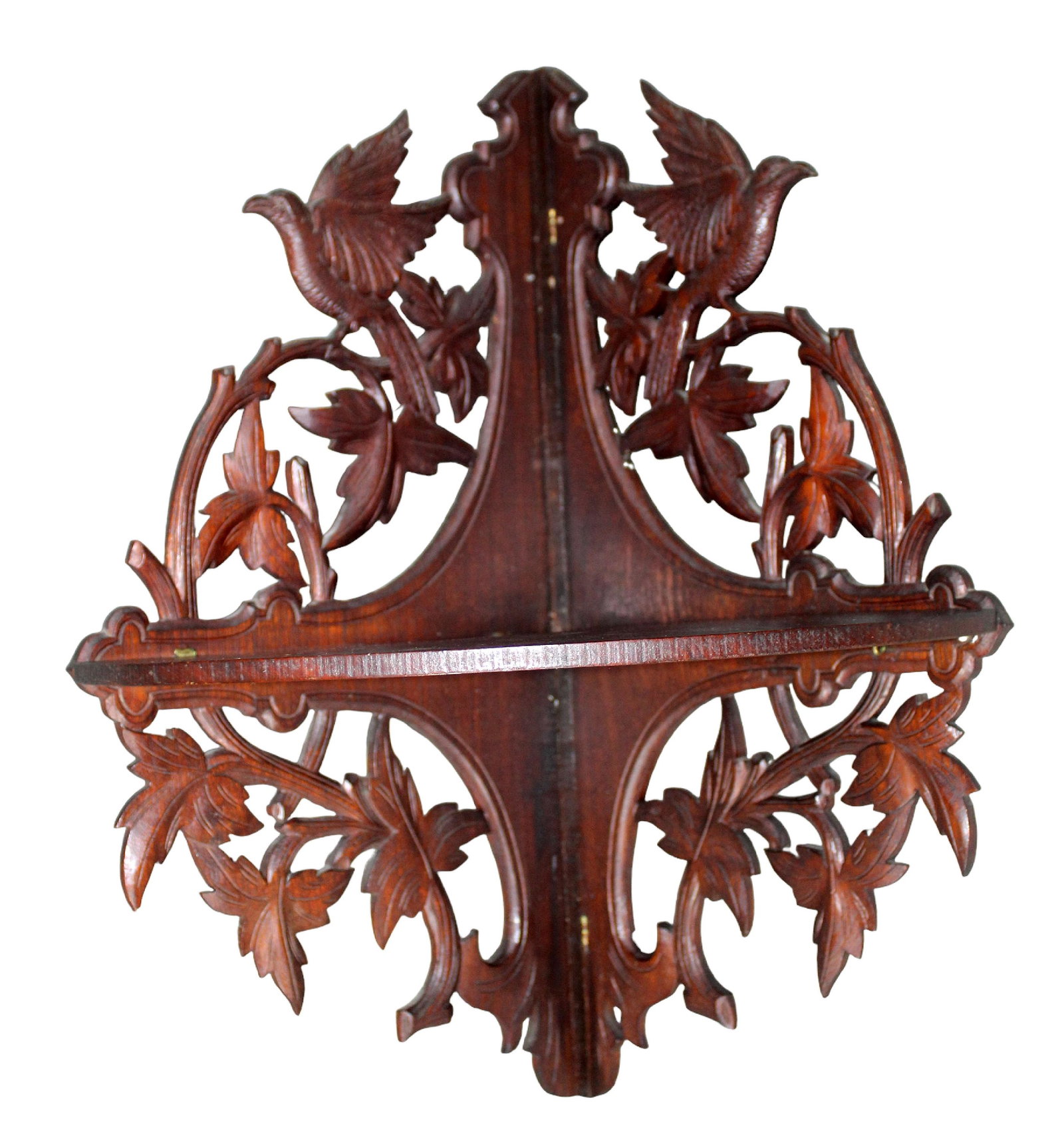 Carved corner wall mount shelf (1 of 10)