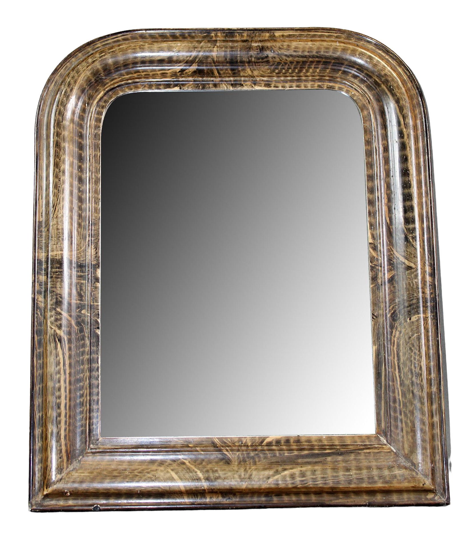 French Louis Philippe faux bois painted mirror (1 of 7)