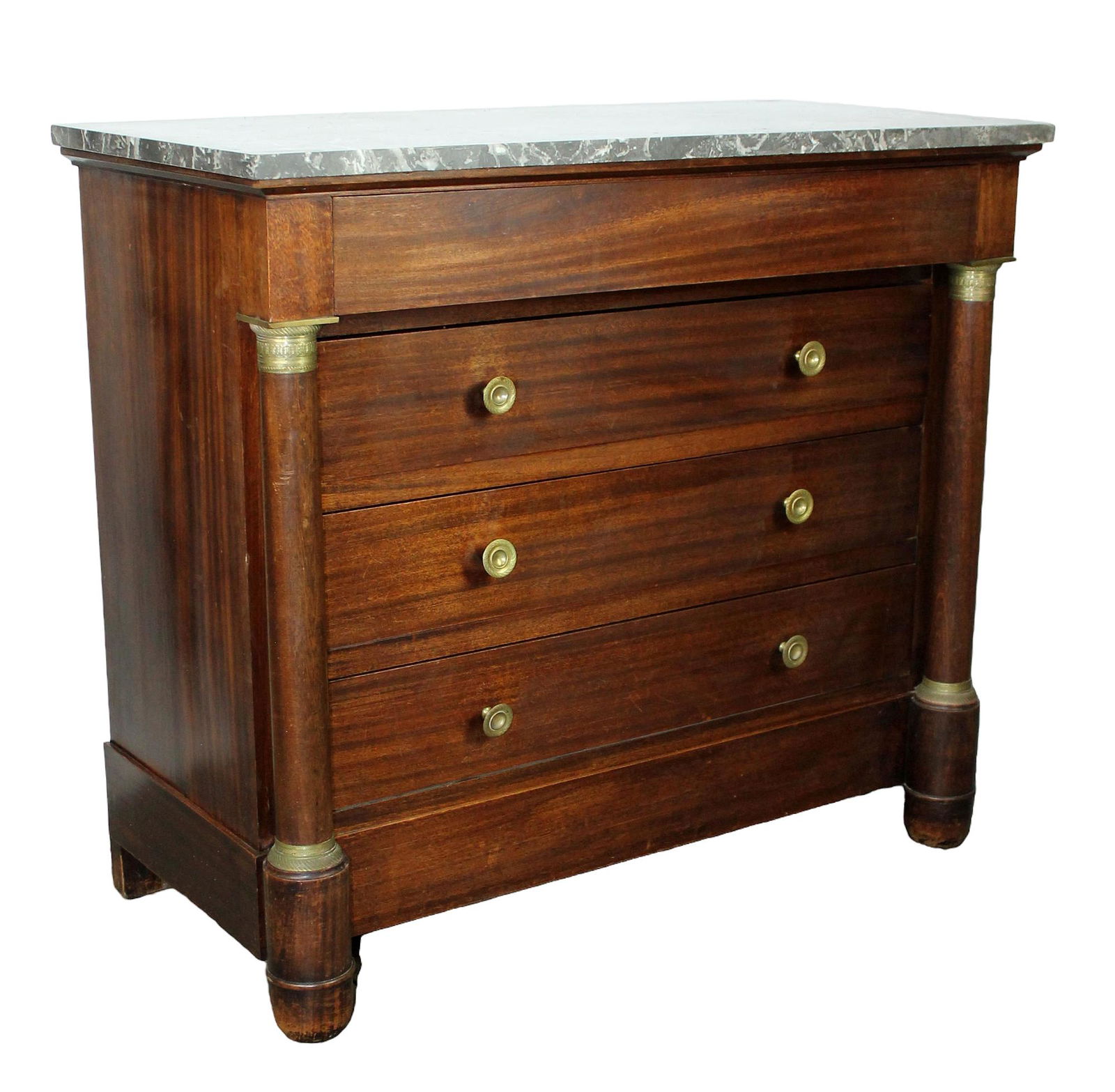 French Empire style 4 drawer petite commode (1 of 10)