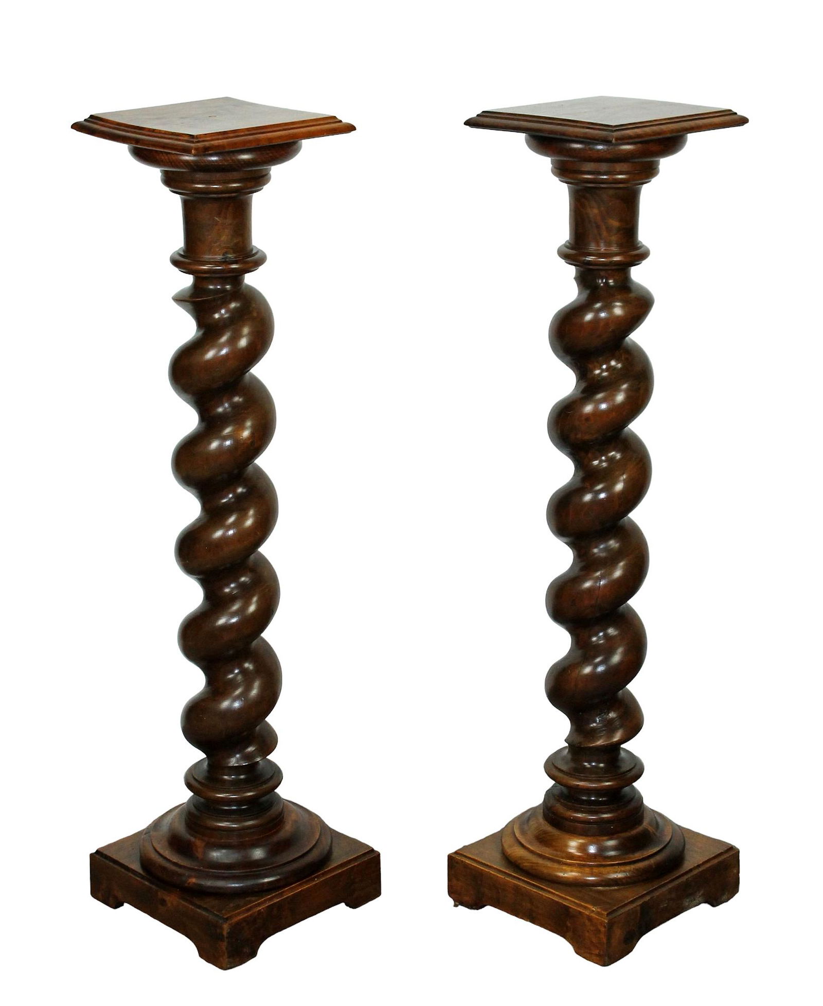 Pair of French barley twist pedestals (1 of 10)