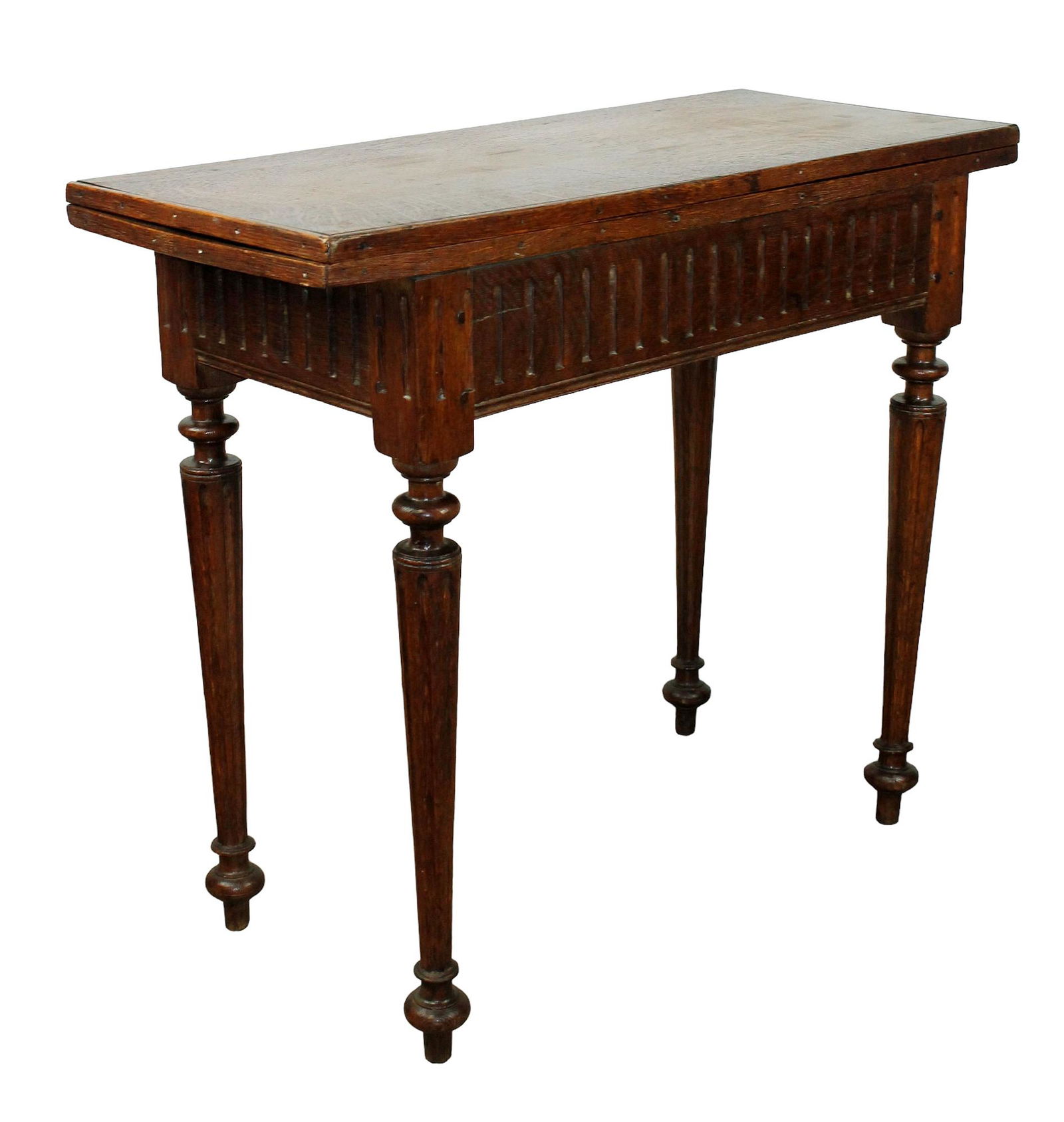 French neo-classical flip top console game table (1 of 10)
