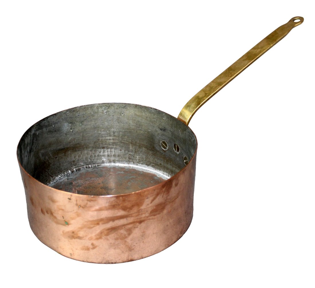 Large French copper pot with bronze handle (1 of 7)