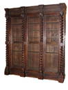 French 19th c pharmacy bookcase with sliding doors