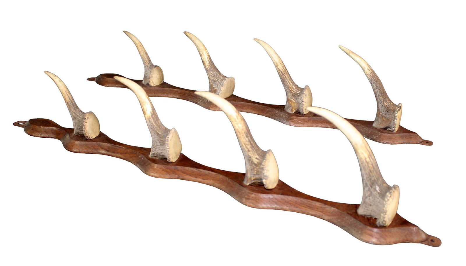 Pair of French hunting lodge antler wall hooks (1 of 9)