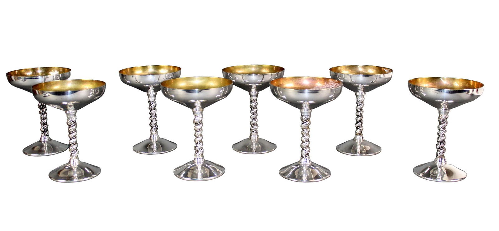 Set of 8 Valero mid-century champagne coupes (1 of 12)