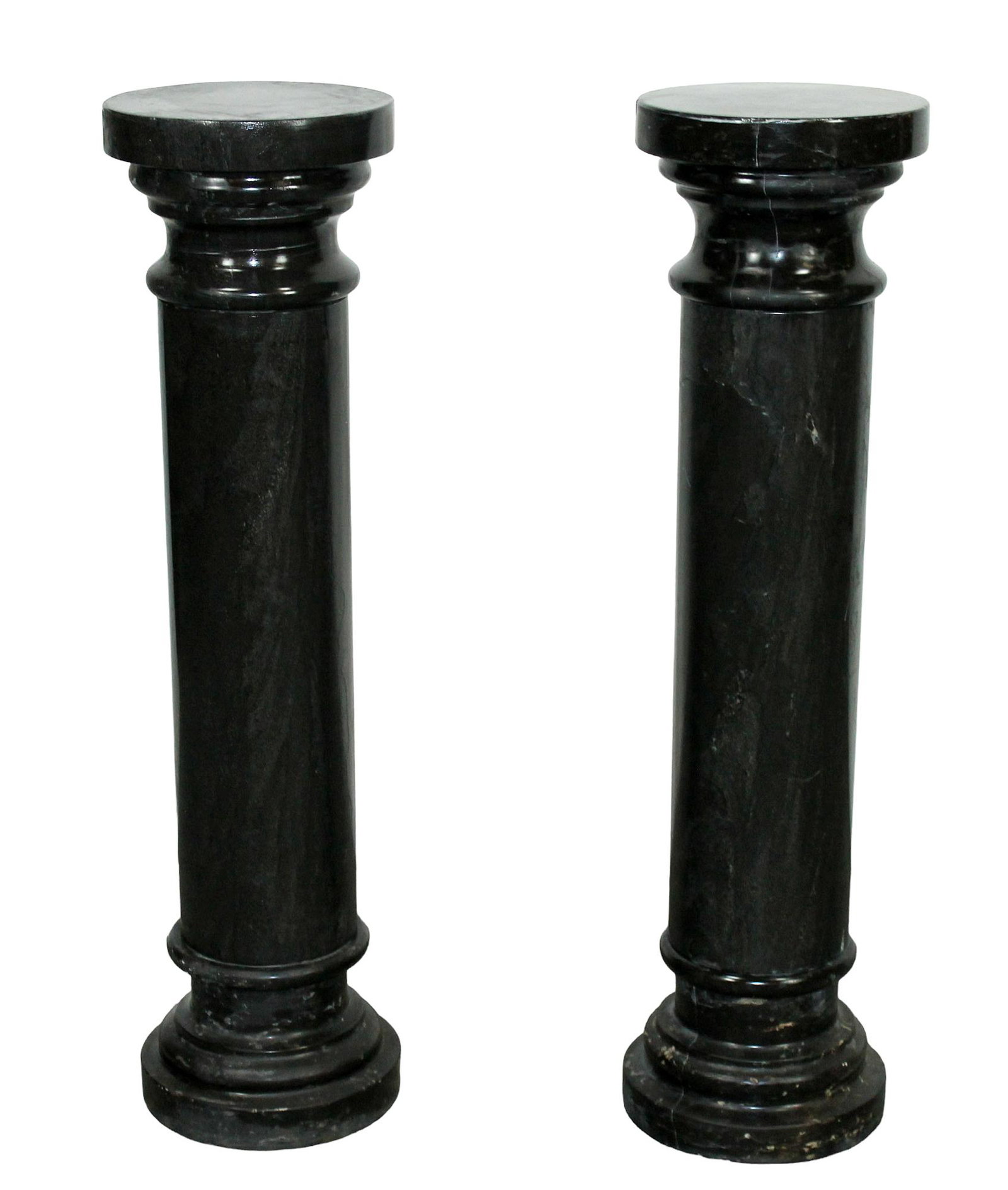 Pair classical marble pedestals (1 of 9)