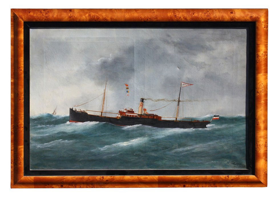 Marie-Edouard Adam Oil on canvas-Ariadne: (Marie-Edouard Adam , French 1847-1929) 42.25"l x 30.5"h