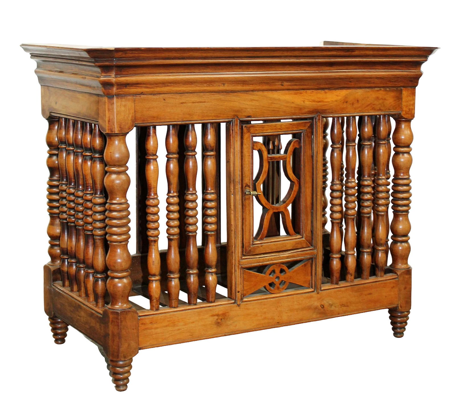 French Provincial panettiere in carved walnut (1 of 7)
