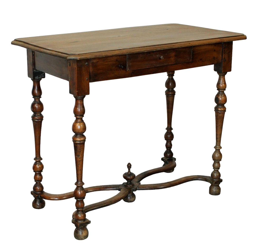 French walnut bureau plat desk (1 of 8)