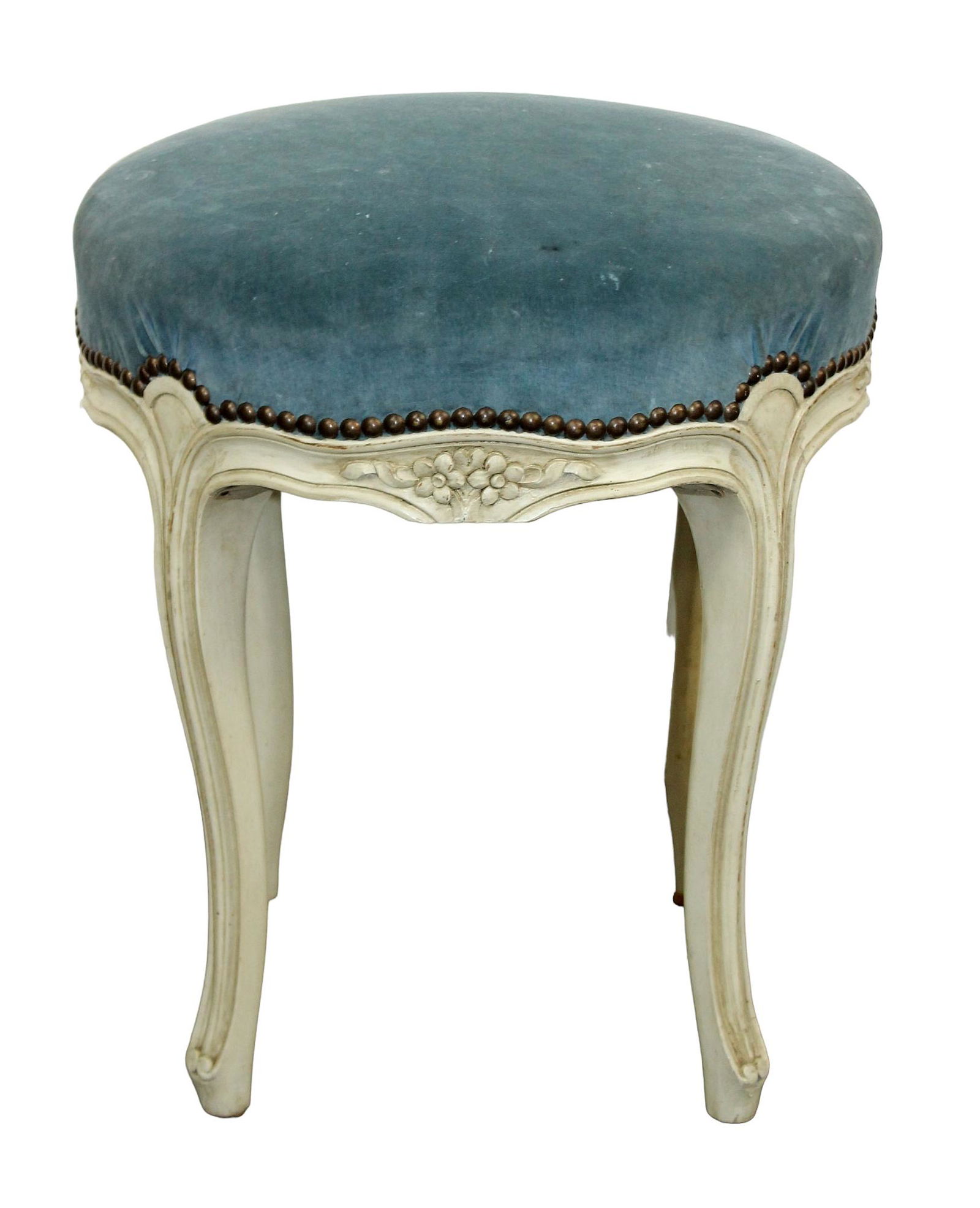 French Louis XVI style round footstool (1 of 5)