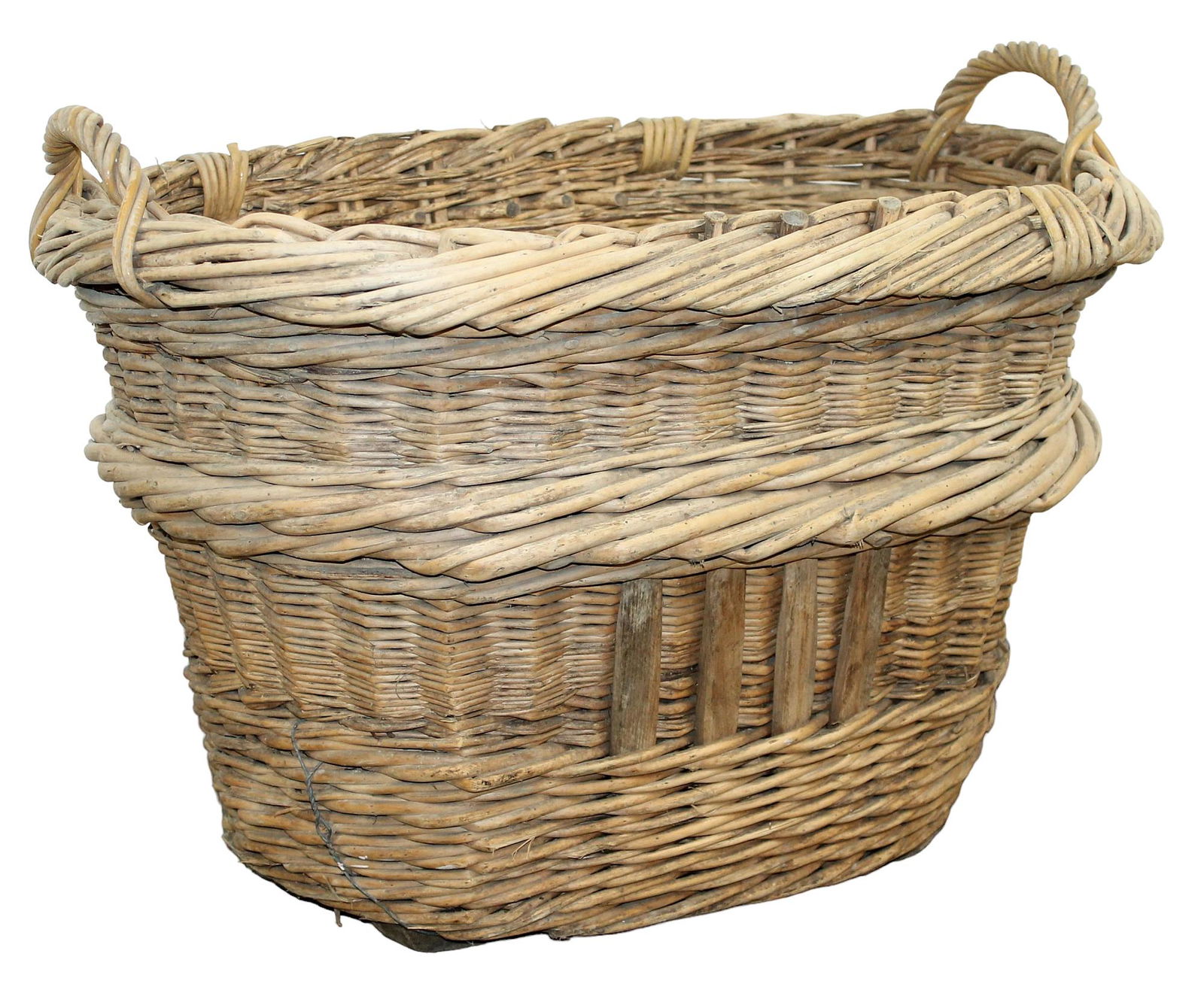 French wicker oval gathering basket (1 of 6)