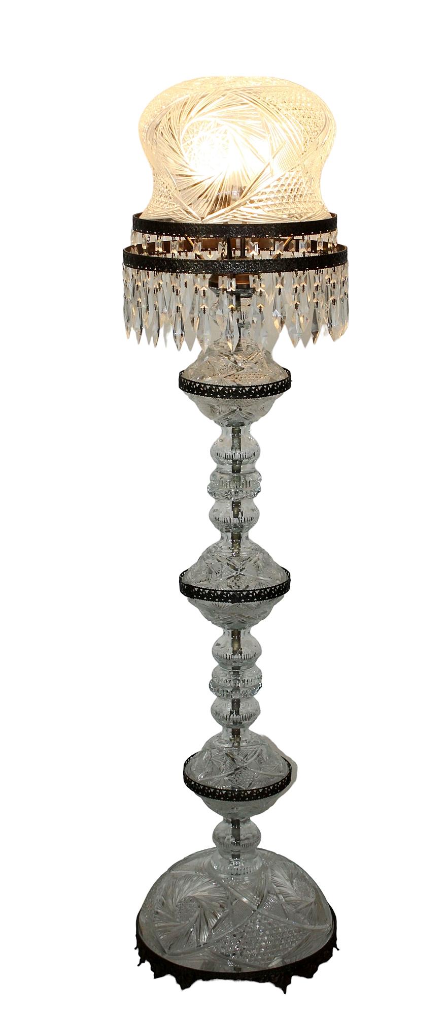 Cut crystal dome top floor lamp (1 of 12)