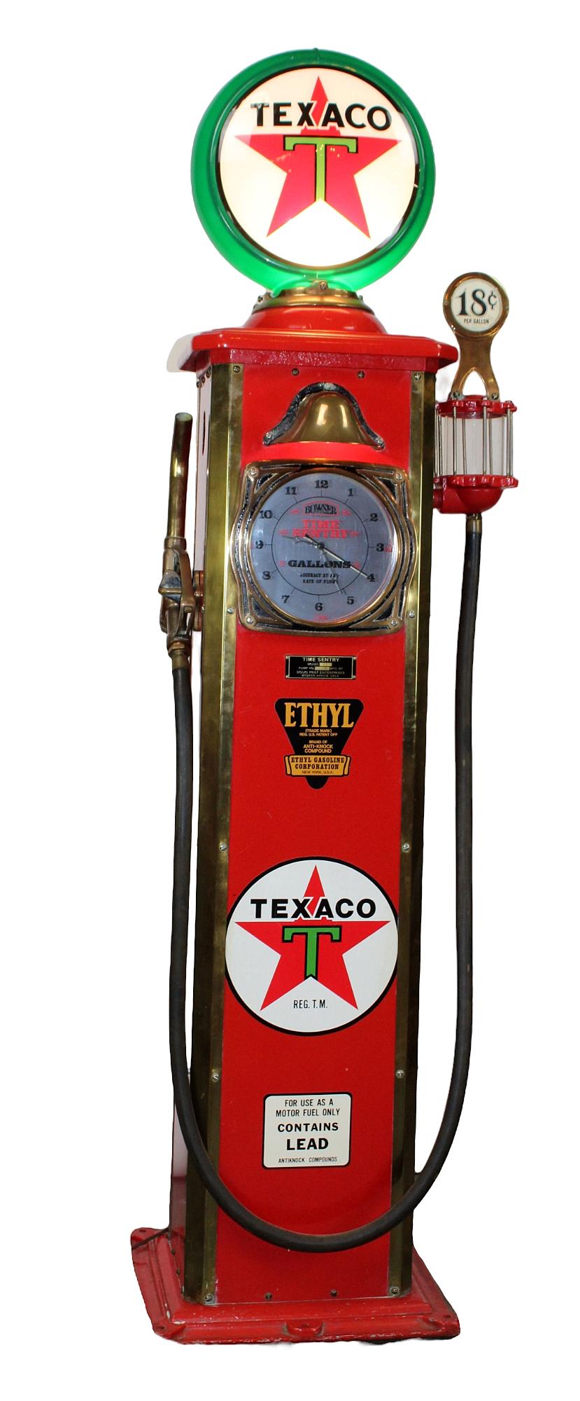 Vintage Time Sentry clock reproduction model 53 Texaco gas pump display with globe (1 of 11)