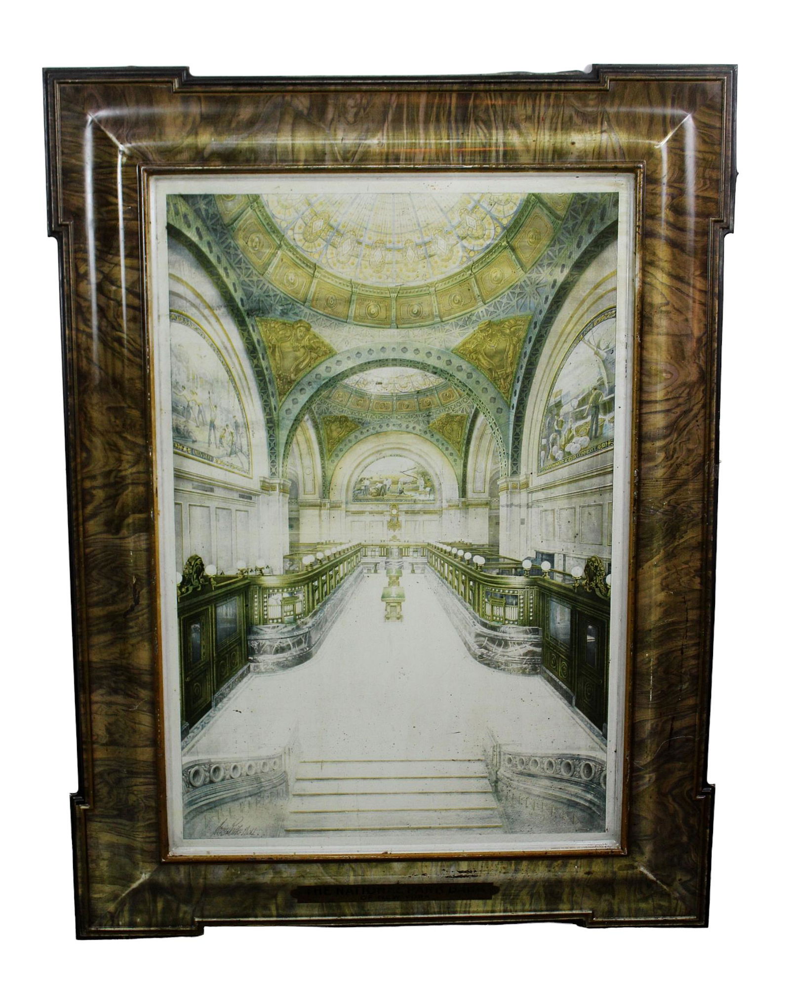 Passaic Metal Ware Co lithograph on tin of The National Park Bank (1 of 8)