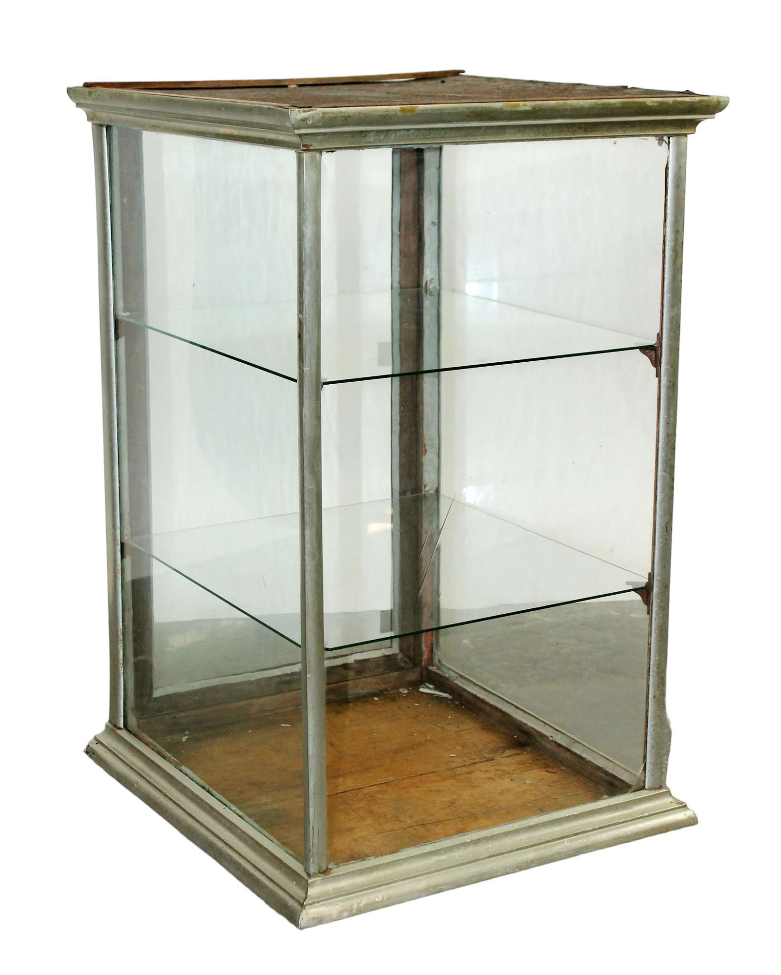 Antique American nickel over bronze general store showcase (1 of 12)