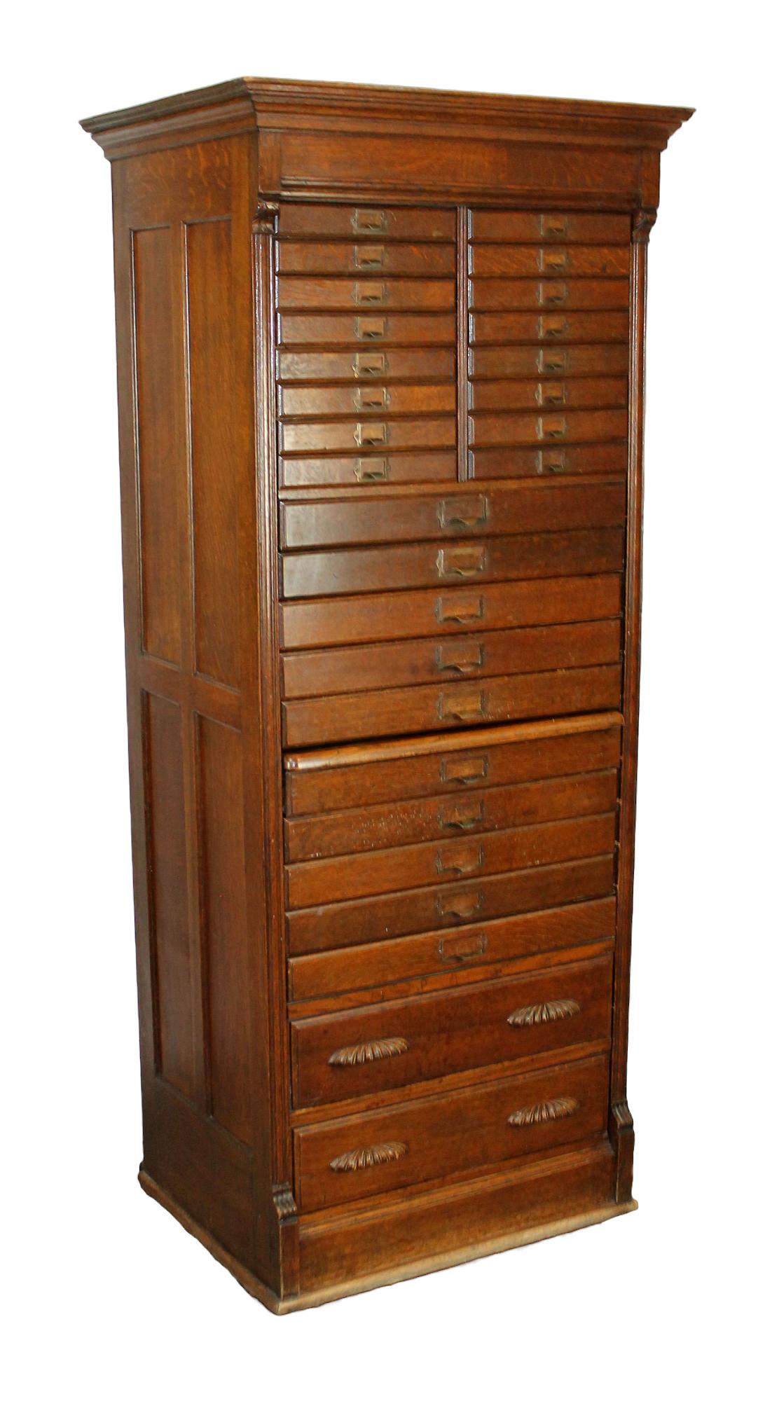 French multi drawer folio notary file cabinet (1 of 13)