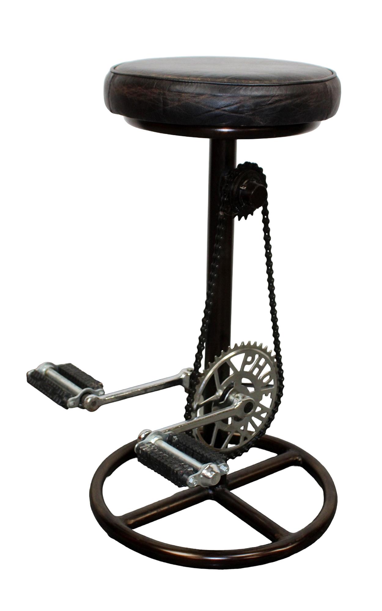 Counter stool made with Phoenix bike sprocket & Hum pedals (1 of 11)