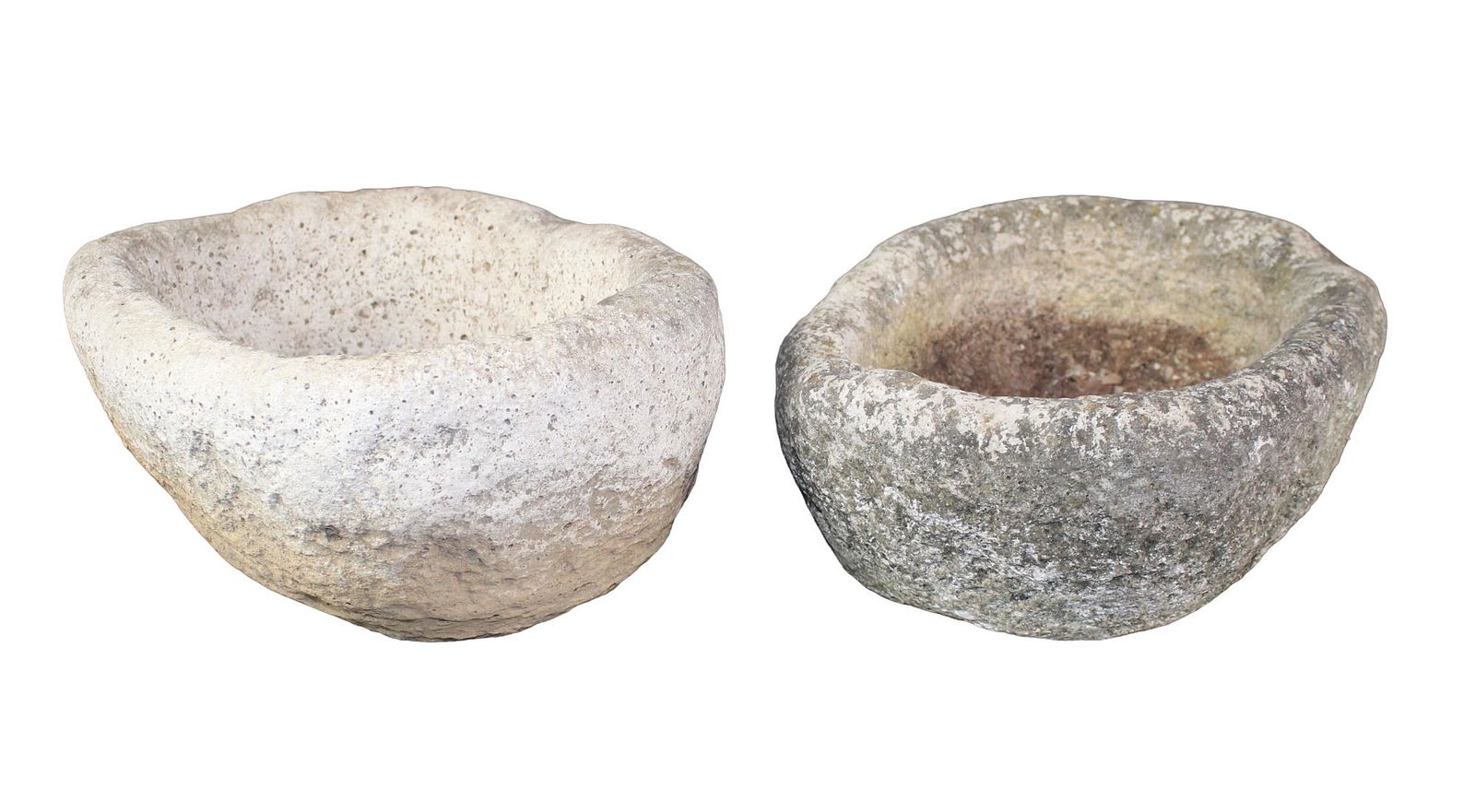 Lot of 2 French garden stone planters (1 of 8)