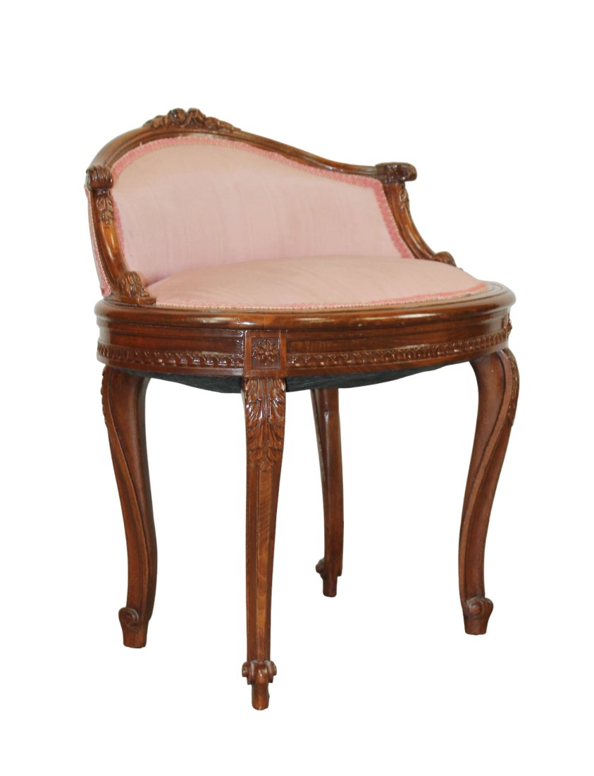 French Louis XVI style ladies boudoir or vanity chair (1 of 12)