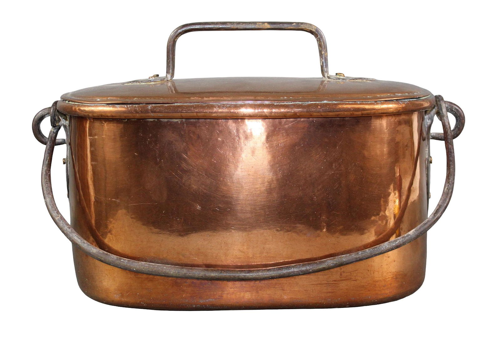 Antique French copper pot with lid (1 of 9)