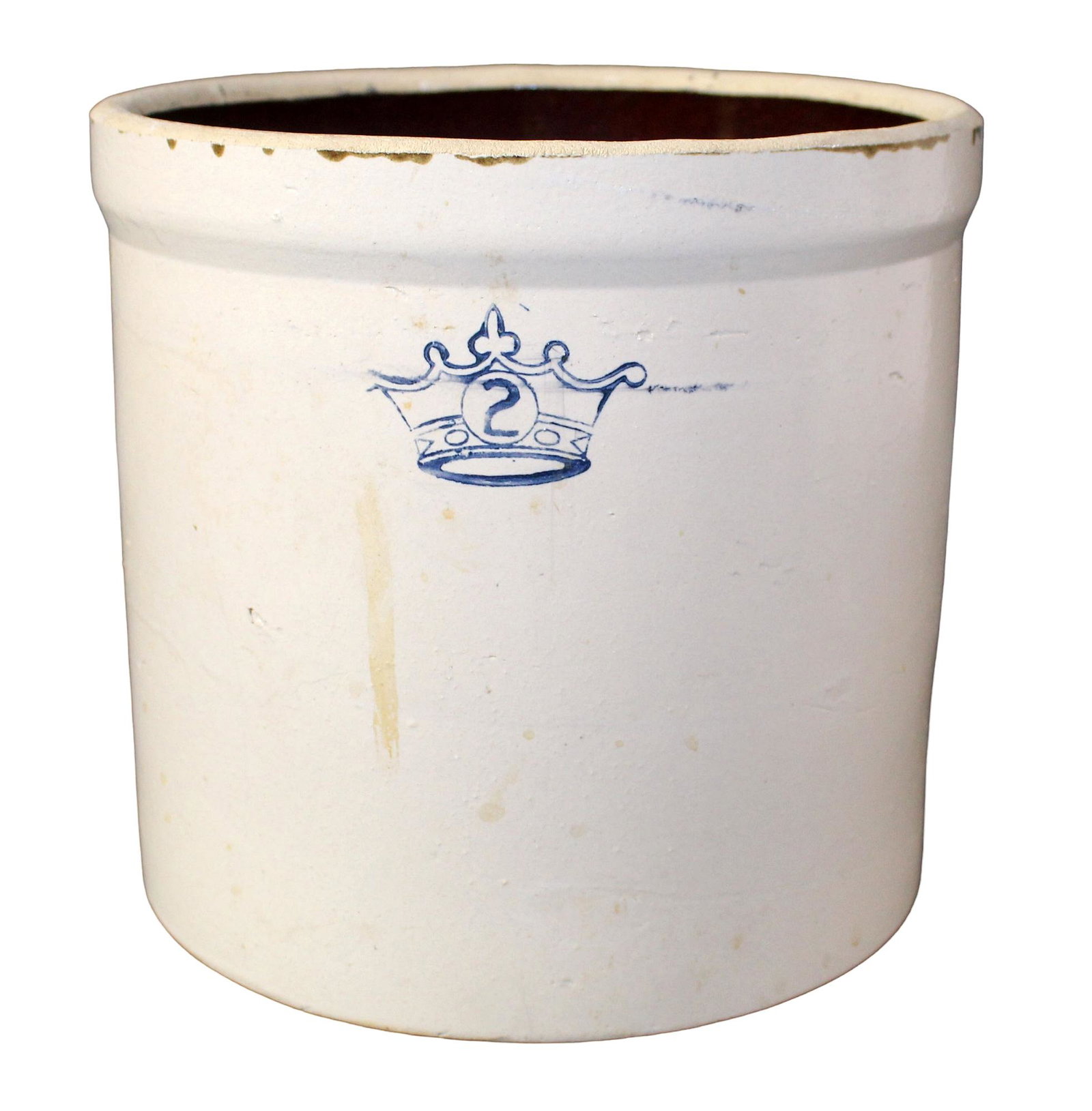 American 2 gallon crock: American 2 gallon crock 9 1/4" h x 10 1/8" diam