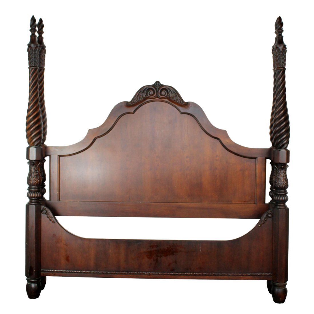 Thomasville King Size Mahogany 4 Poster Headboard Footboard