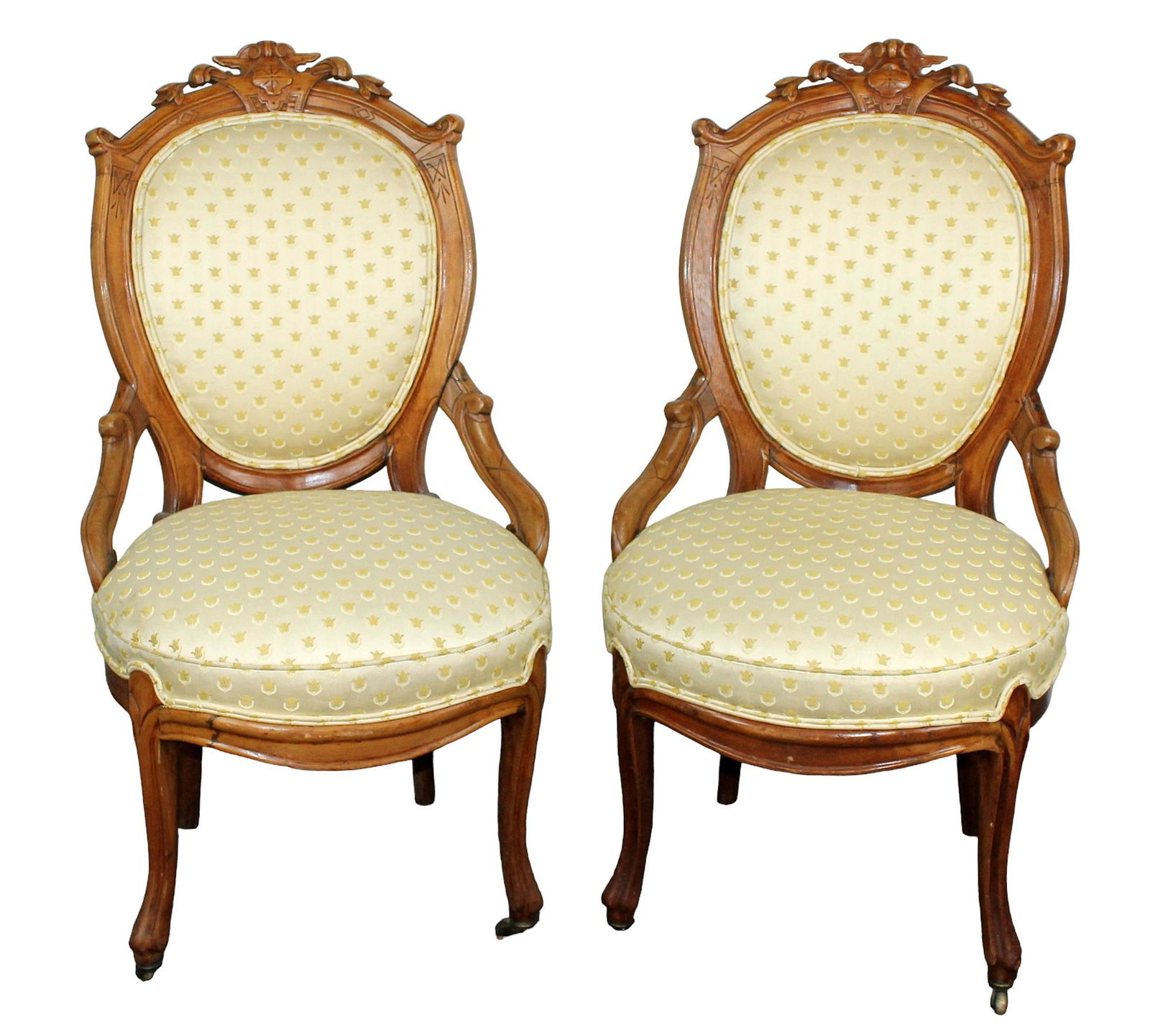 Pair of American Victorian parlor chairs (1 of 8)