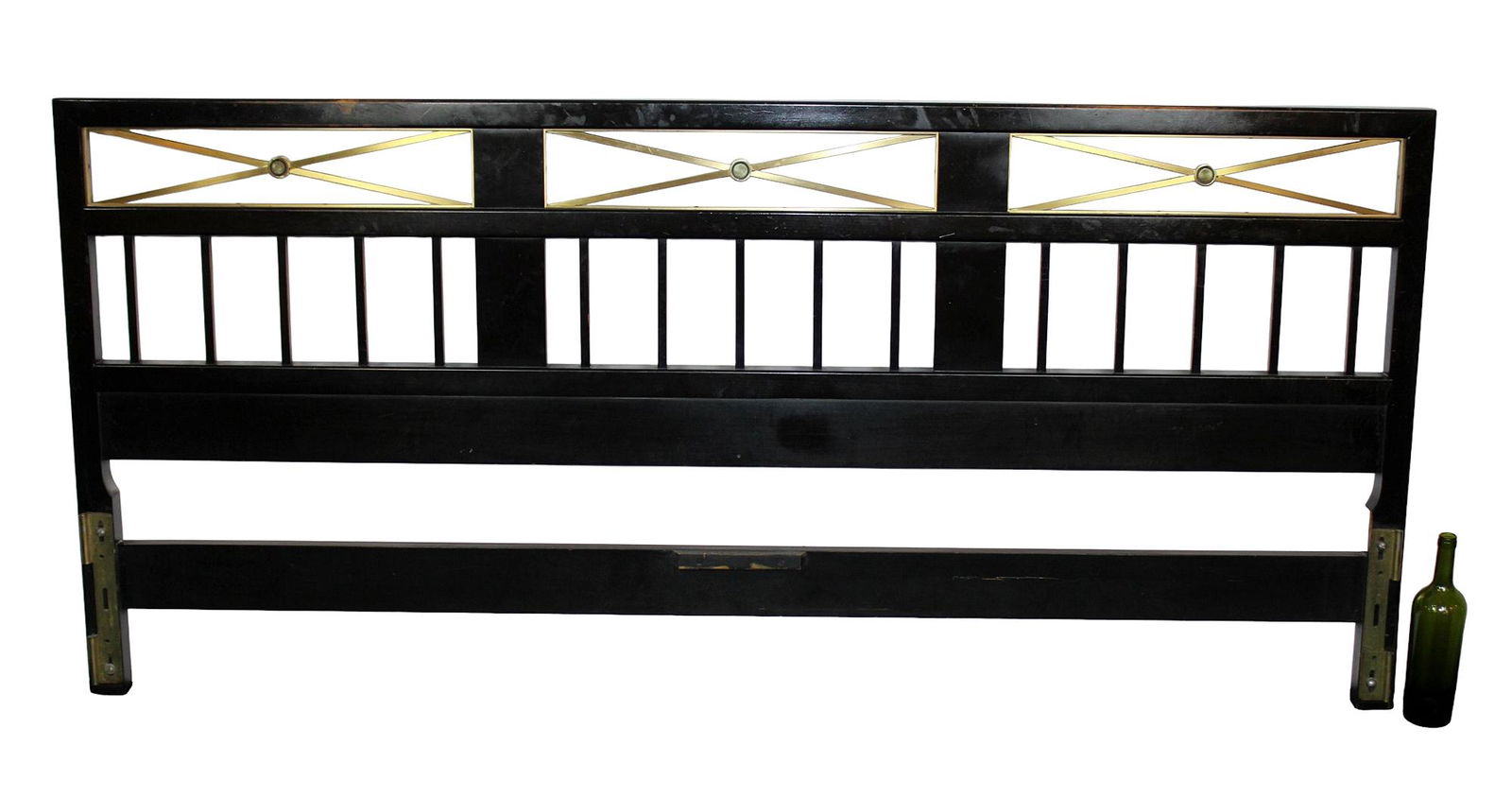 Mid century Baker Empire style king size headboard: Mid century Baker Empire style king size headboard. Circa 1960's. 35 1/2"h x 78"w