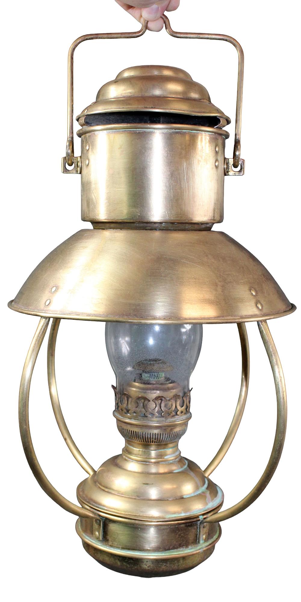 Antique Ideal Brenner hanging oil lamp: Antique Ideal Brenner hanging oil lamp 17 1/4" h x 10" diam