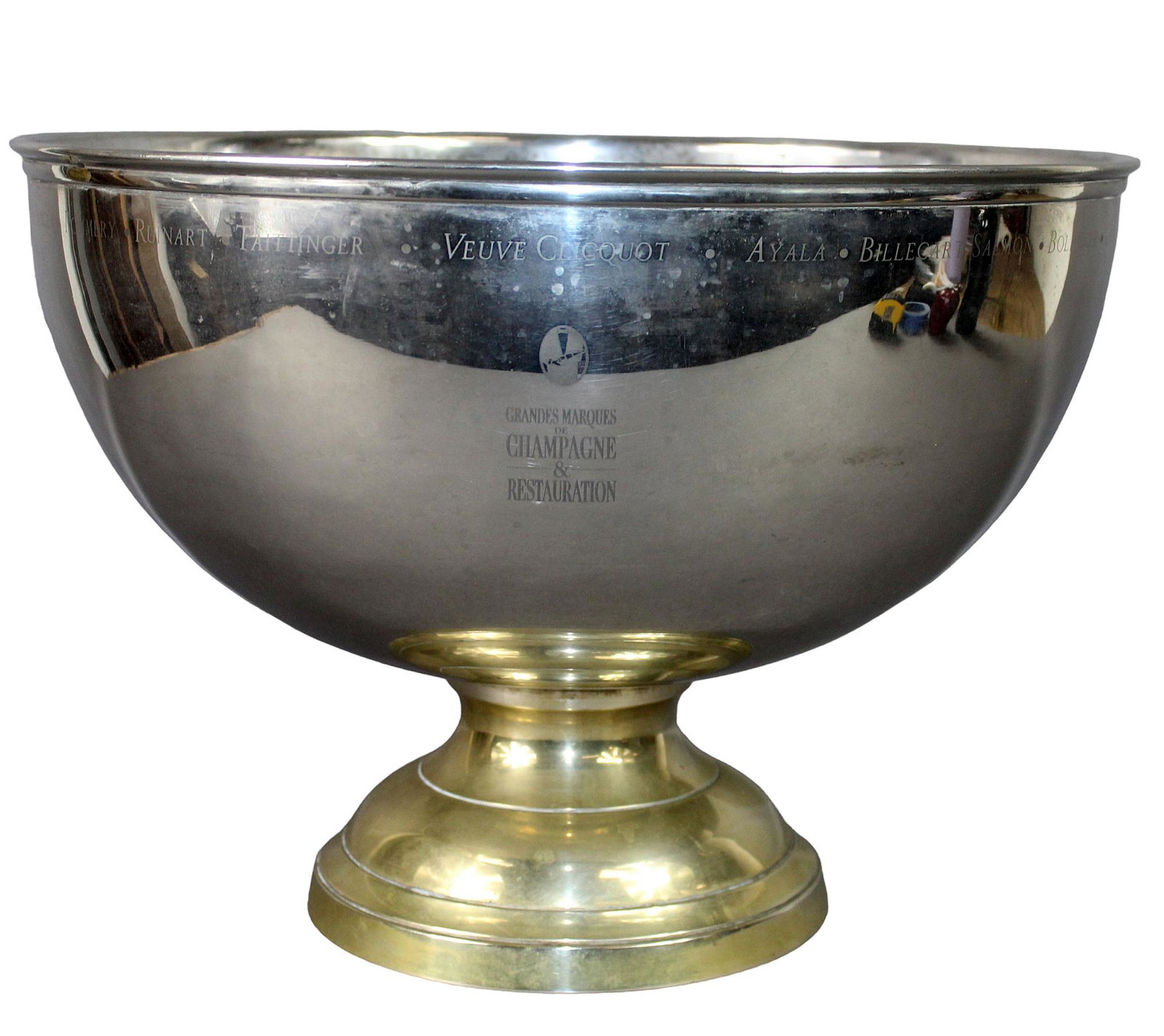 French Grandes Marques of Champagne silver plated champagne bucket (1 of 9)