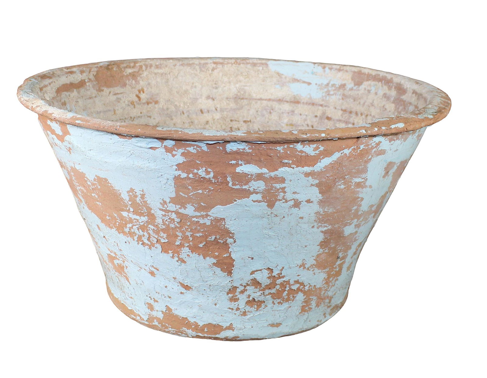 French large partial painted terra cotta tian bowl (1 of 8)