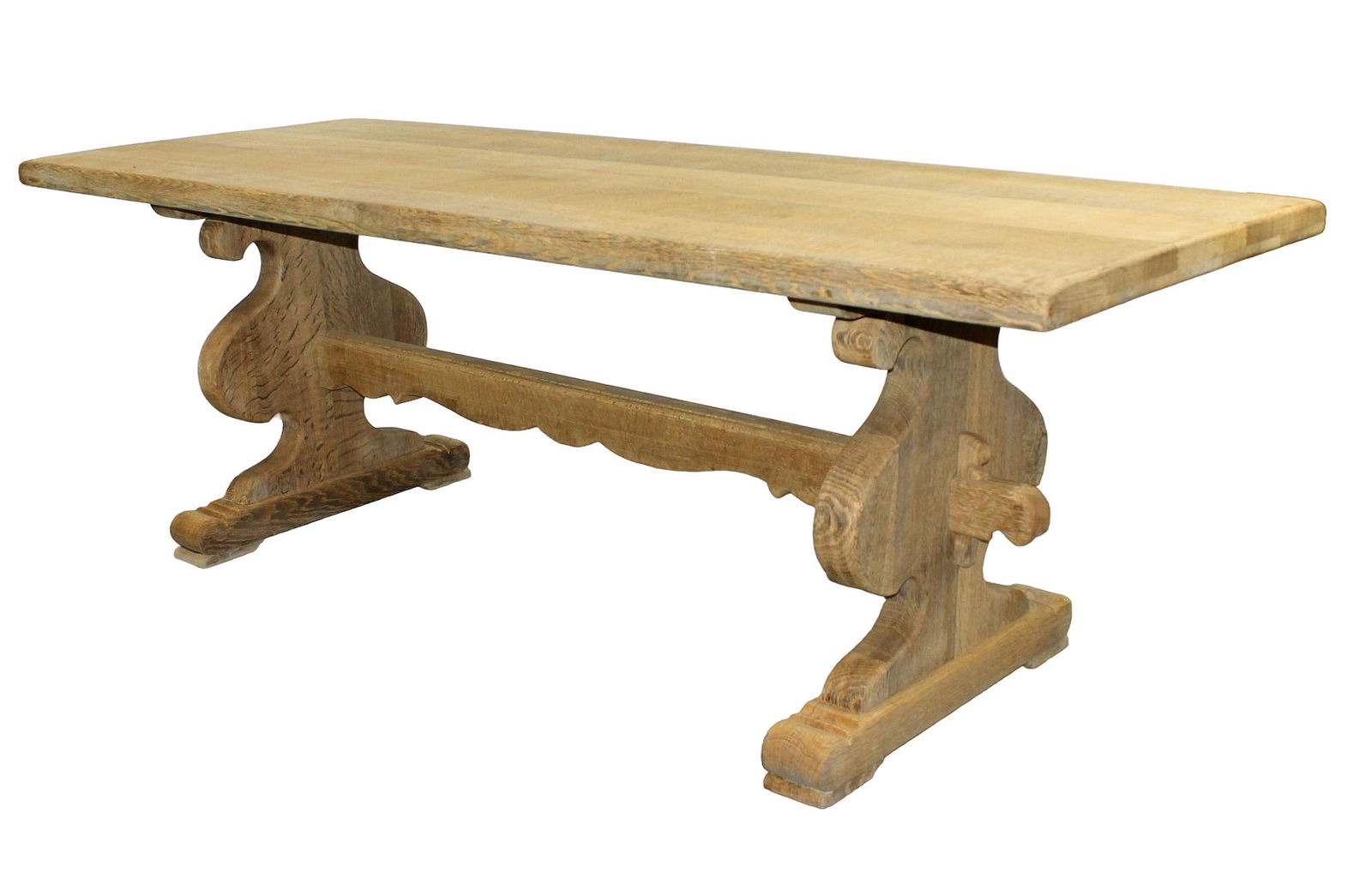 French bleached oak farmhouse dining table (1 of 8)